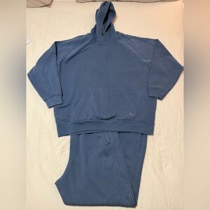 Adidas Blue Hoodie and Sweatpants